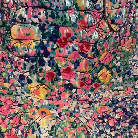 Brahmin Pink and Green Floral Clutch - Picture 3 of 13